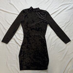 Elegant Black Velvet Dress